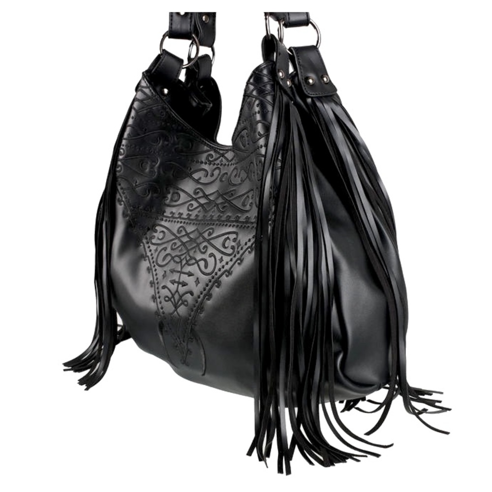 KILLSTAR Belladonna Fringe Hobo Bag